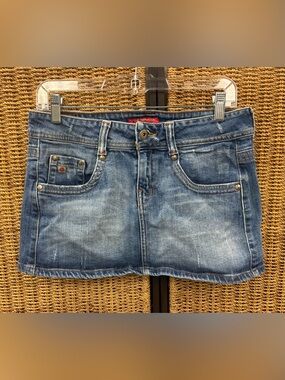✨ Paris Blues Y2K Distressed Denim Mini Skirt ✨